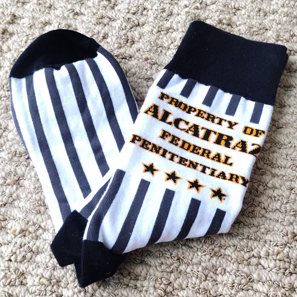 Property of Alcatraz Federal Penitentiary socks - Picture 2 of 7